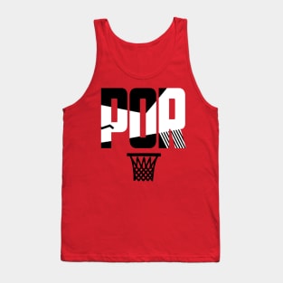 Throwback Portland Basketball RED Tank Top